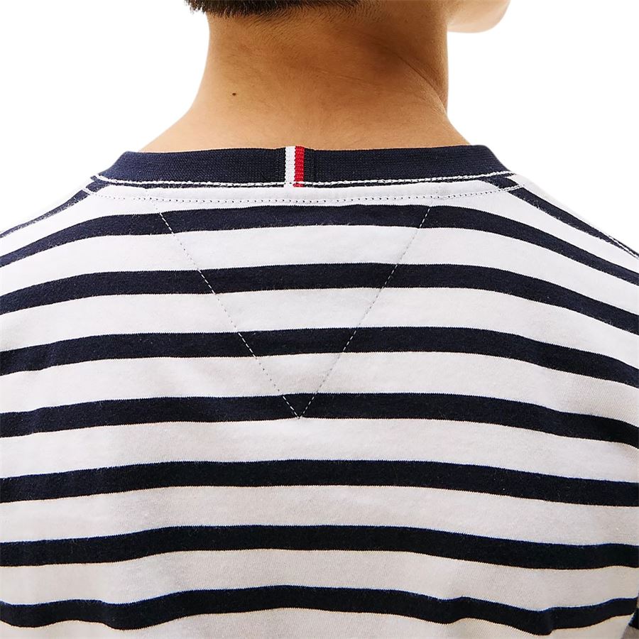 T-shirt manica corta con scollatura a contrasto da bambino Tommy Hilfiger | THKB0KB068790A4